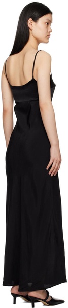 Black Square Neck Maxi Dress