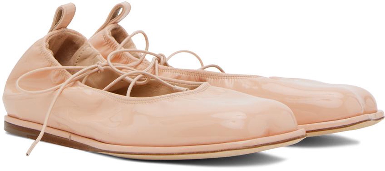 Pink Heart Toe Ballerina Flats