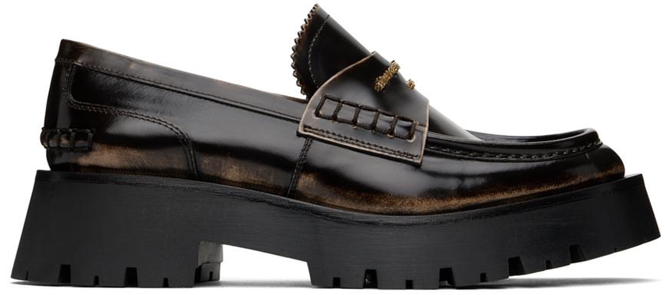 Carter 45mm mid-heel leather loafers