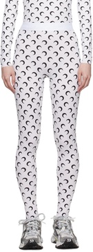 White All Over Moon Leggings