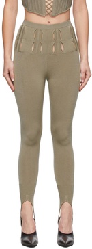 Khaki Double Stirrup Leggings