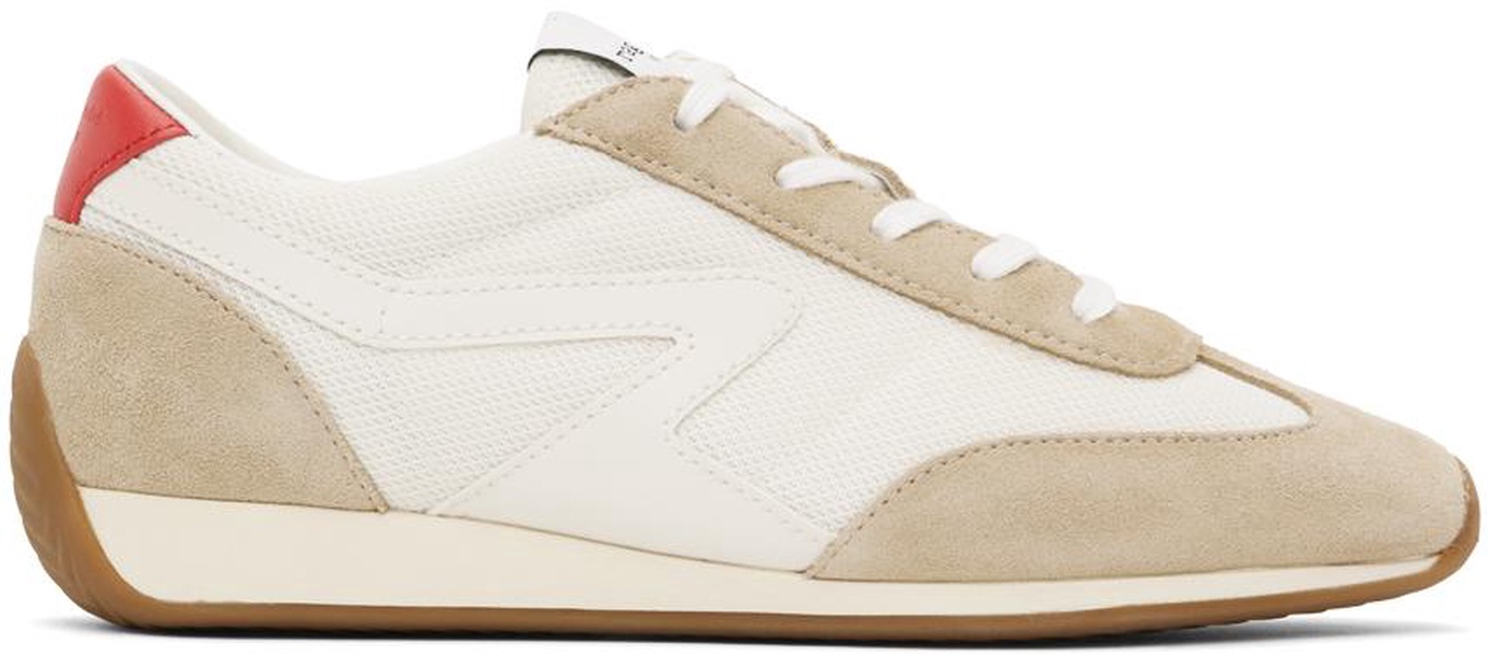 Off-White & Beige Retro Runner Slim Sneakers