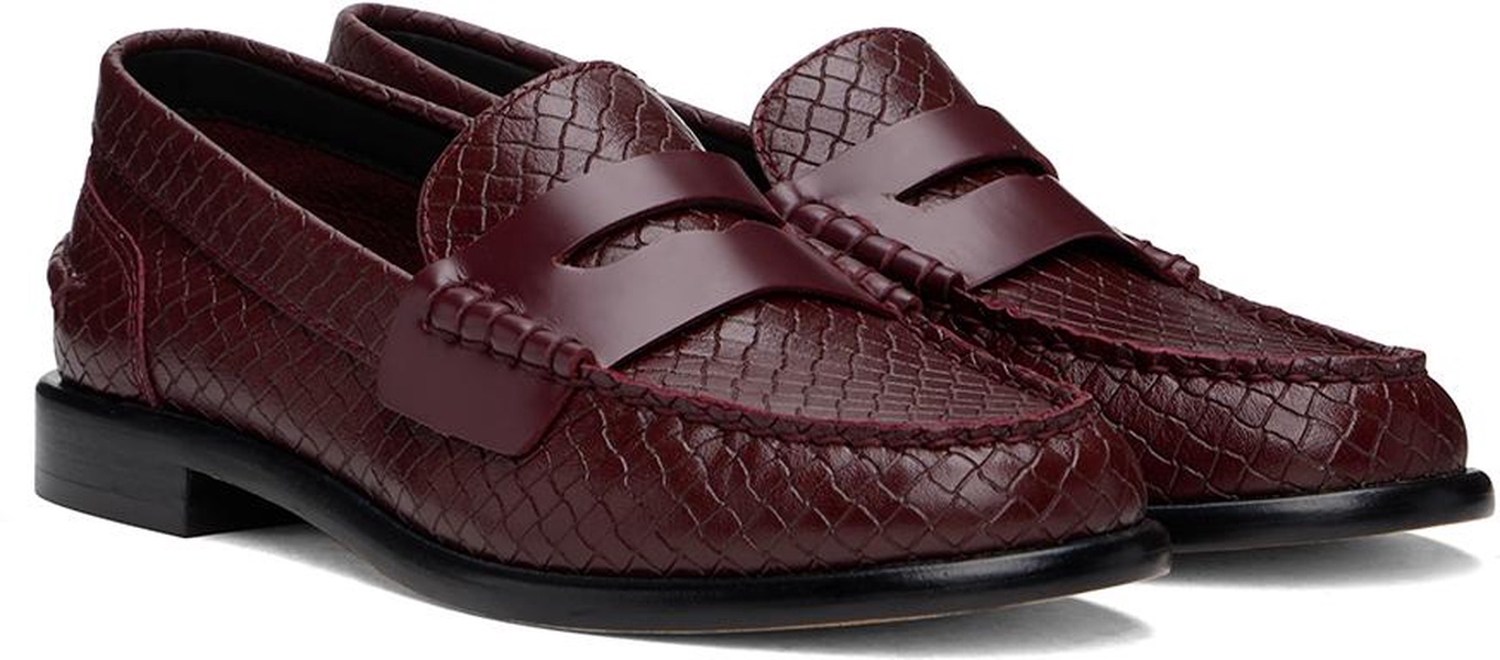 Burgundy Carter Leather Loafers