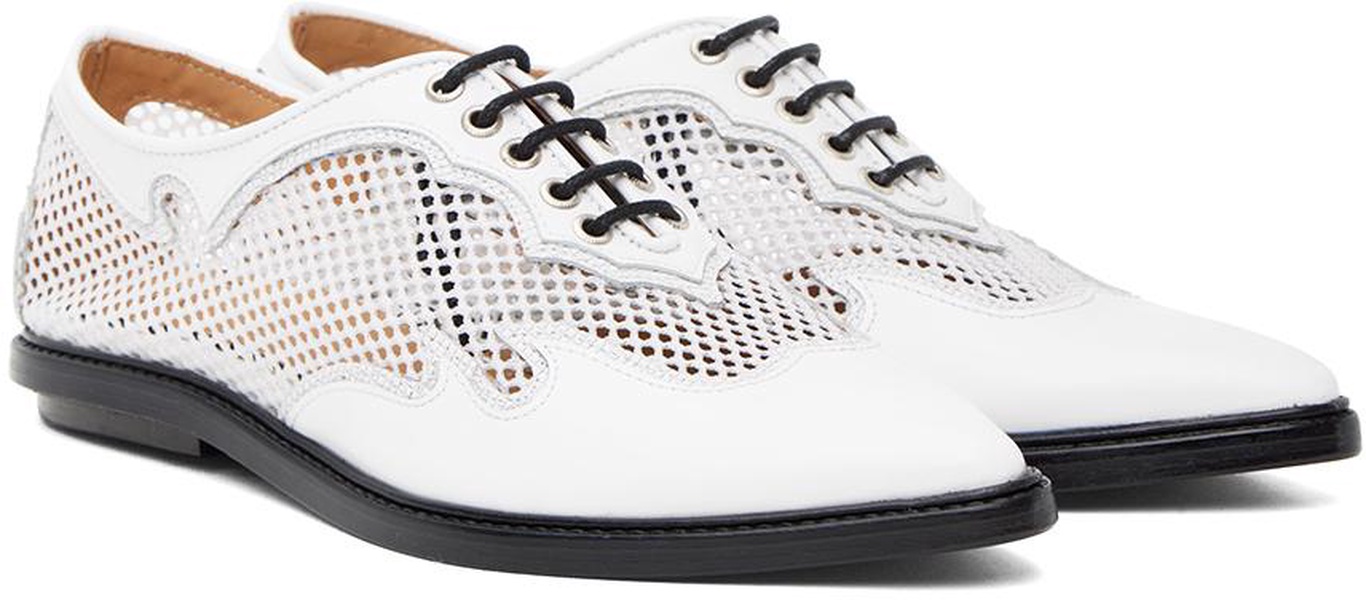 White Lace-Up Oxfords