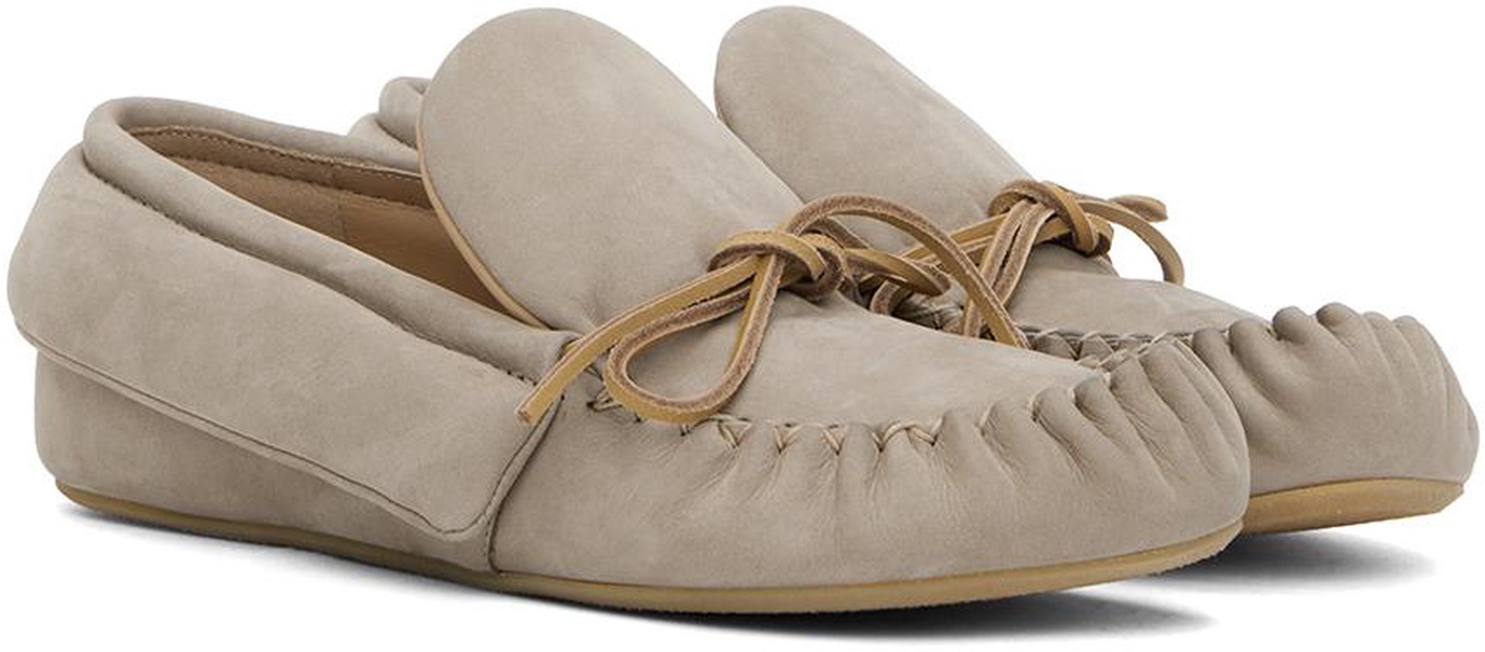 Taupe Suede Moc Loafers