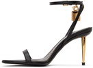 Black Padlock Heeled Sandals