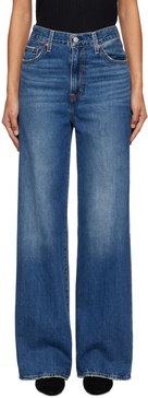 Blue Ribcage Wide Leg Jeans