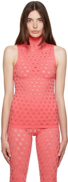 Pink Perforated Tank Top