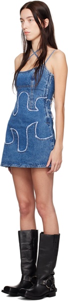 Blue Levi's Edition Wavy Patchwork Denim Minidress