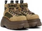 Brown & Khaki Bulky Trailblazer Boots