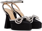 Black Double Bow 140 Platform Heels