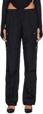 Black Pocket Cargo Trousers