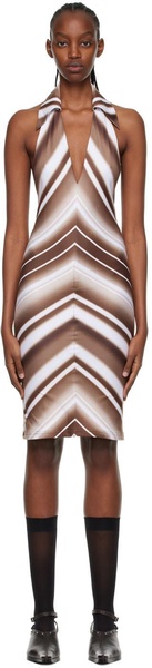 Brown Recycled Polyethylene Mini Dress