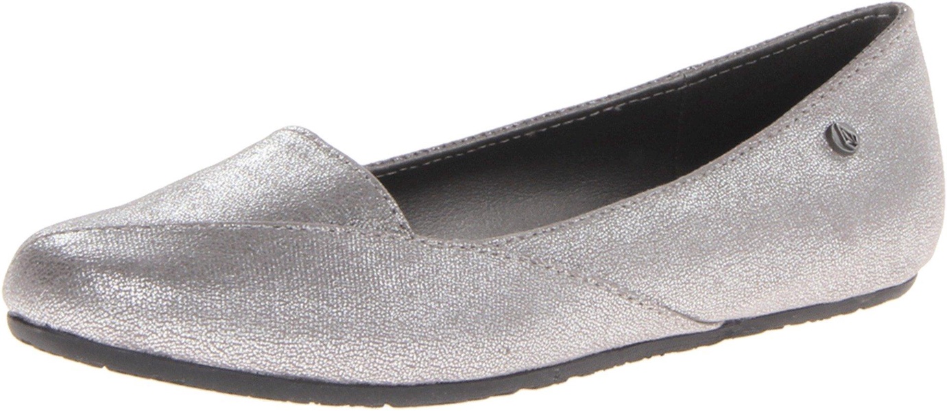 Volcom Women's Game On Ballet Flat, Silver