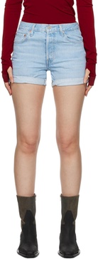 Blue 501 Rolled Denim Shorts