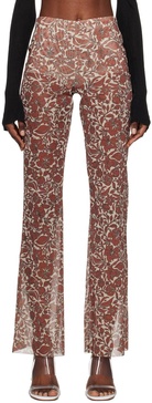 Red & Beige Priya Trousers