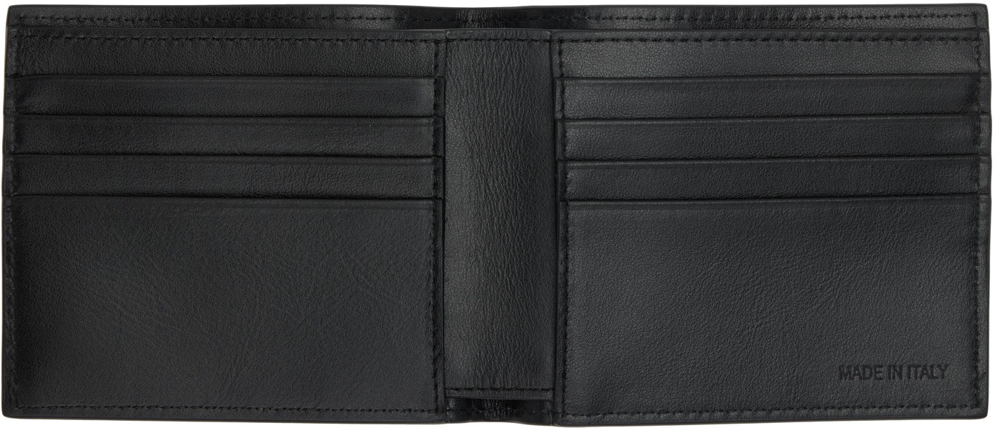 Black Bifold Logo Embossed Wallet