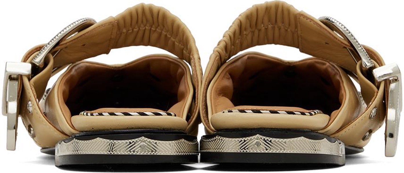 Beige Studded Slippers