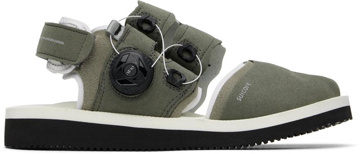 Khaki & Off-White HAKU-ab Sandals