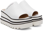 White Sneak-Elyse Platform Mules