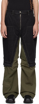 Black & Khaki Milly Jeans