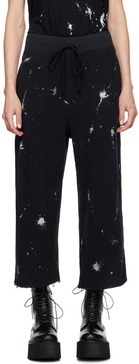 Black Articulated Knee Sweatpants