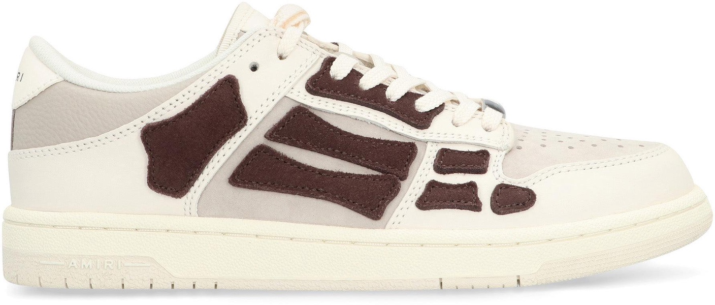 AMIRI Gray Contrast Low-Top Sneakers for Women