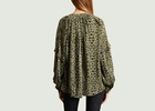 Khaki Green Tubin Snakeskin Blouse