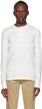 White Flame Long Sleeve Henley