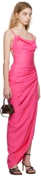 Pink Le Raphia 'La Robe Saudade' Maxi Dress