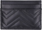 Gucci Black Gg Marmont Card Case Women