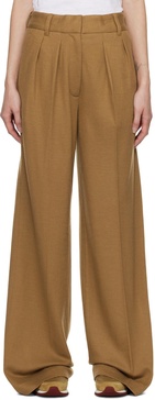 Brown Shelly Wide-Leg Trousers