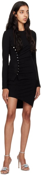 Black Pleated Miniskirt