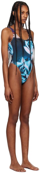 Blue 'The Roses' Swimsuit