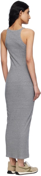 Gray 'The Essential Rib String Tank' Midi Dress