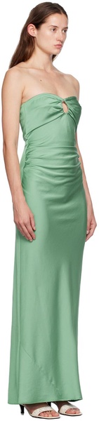 Green Emilia Strapless Maxi Dress