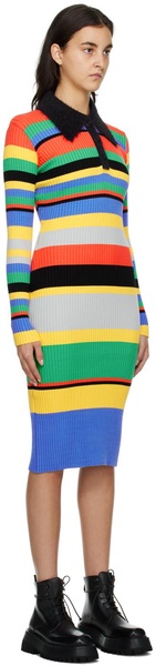 Multicolor Striped Midi Dress