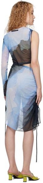 SSENSE Exclusive Blue Landscapes Midi Dress