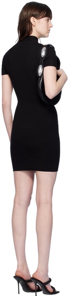 Black Mock Neck Minidress