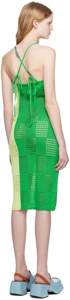 Green & Yellow Keira Midi Dress