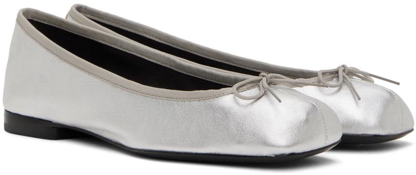 Silver Joey Ballerina Flats