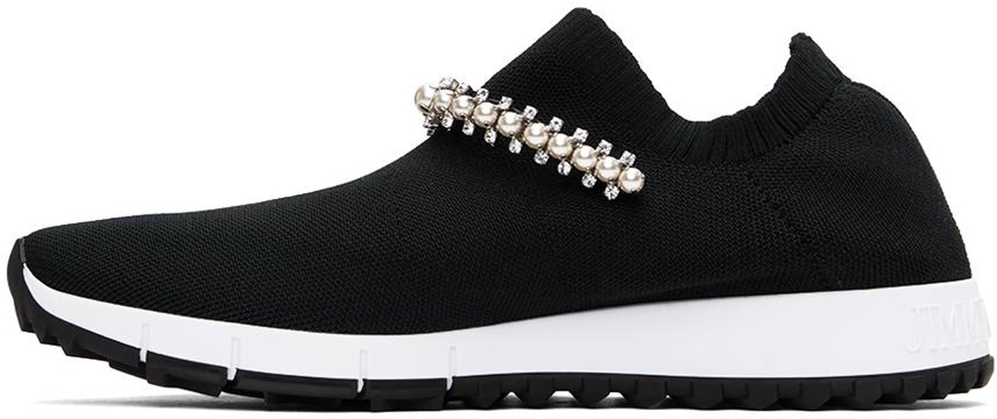 Verona crystal-embellished knitted trainers