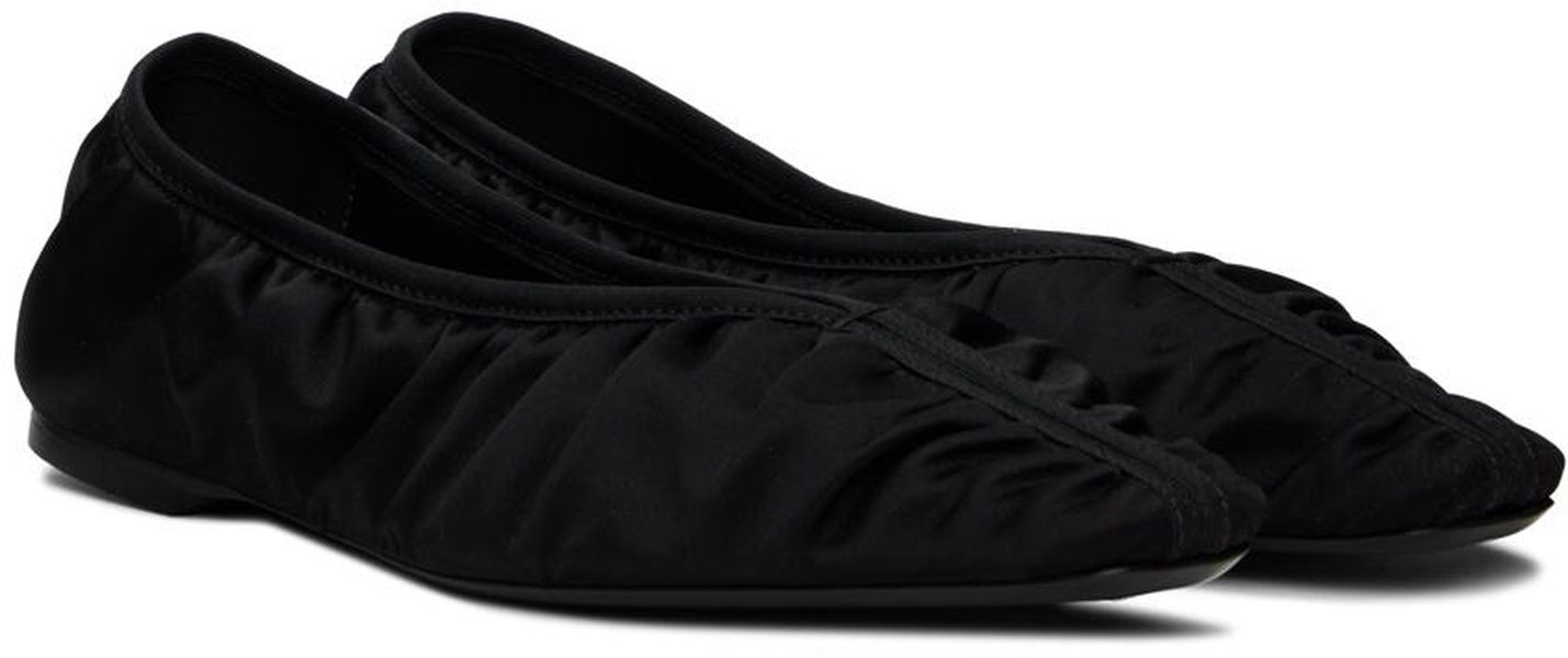 Black 'The Gathered' Ballerina Flats