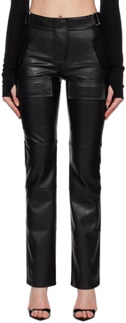 Black Cinch Faux-Leather Trousers