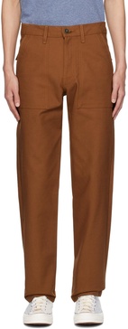 Brown Straight-Leg Trousers