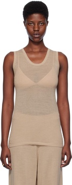 Beige Super Fine Tank Top