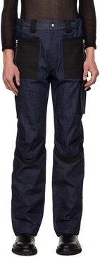 SSENSE Exclusive Indigo & Black Utility Cargo Pants