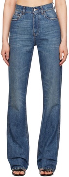 Blue Straight Leg Jeans