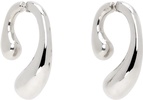 Silver P Earrings