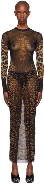 Brown Leopard Maxi Dress